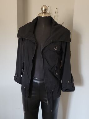 Majora Black Lightweight Utility Jacket Women size Small